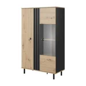 Vitrinekast MADIS SC90 2D 90x40x149 Beige
