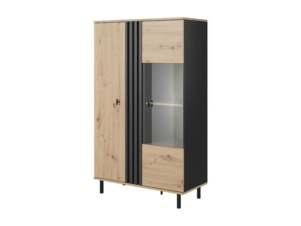 Vitrinekast MADIS SC90 2D 90x40x149 Beige
