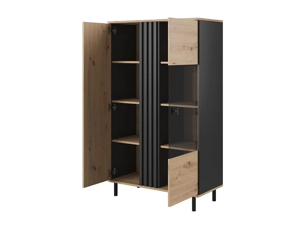 Vitrinekast MADIS SC90 2D 90x40x149 Beige
