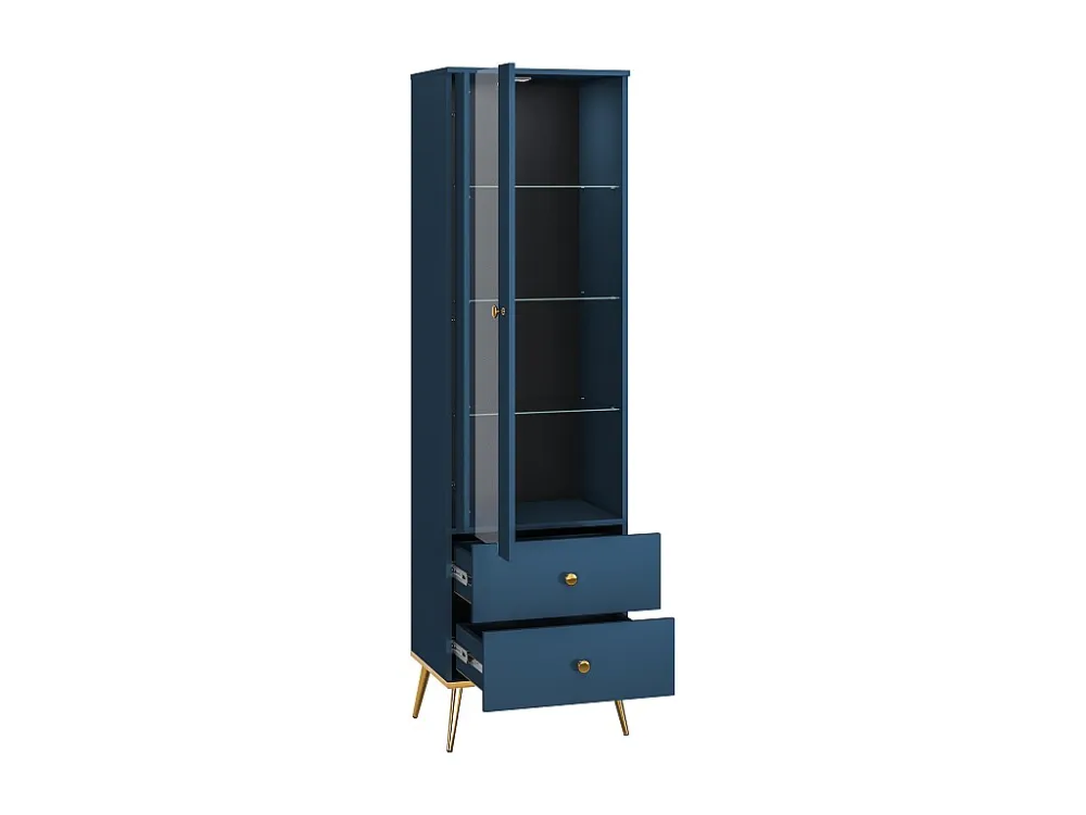 Vitrinekast MARINE SC55 1D2D 55x40x190 Blauw