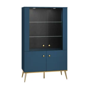 Vitrinekast MARINE SC92 4D 92x40x152 Blauw