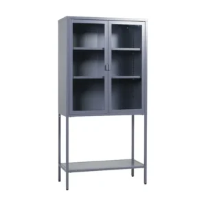Vitrinekast MISHA SC75 2D 75x35x150 Grijs