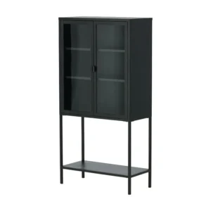 Vitrinekast MISHA SC75 2D 75x35x150 Zwart