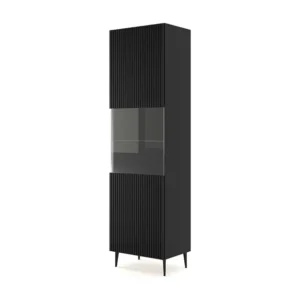 Vitrinekast RAVENNA B SC60 1D 60x42x215 Zwart