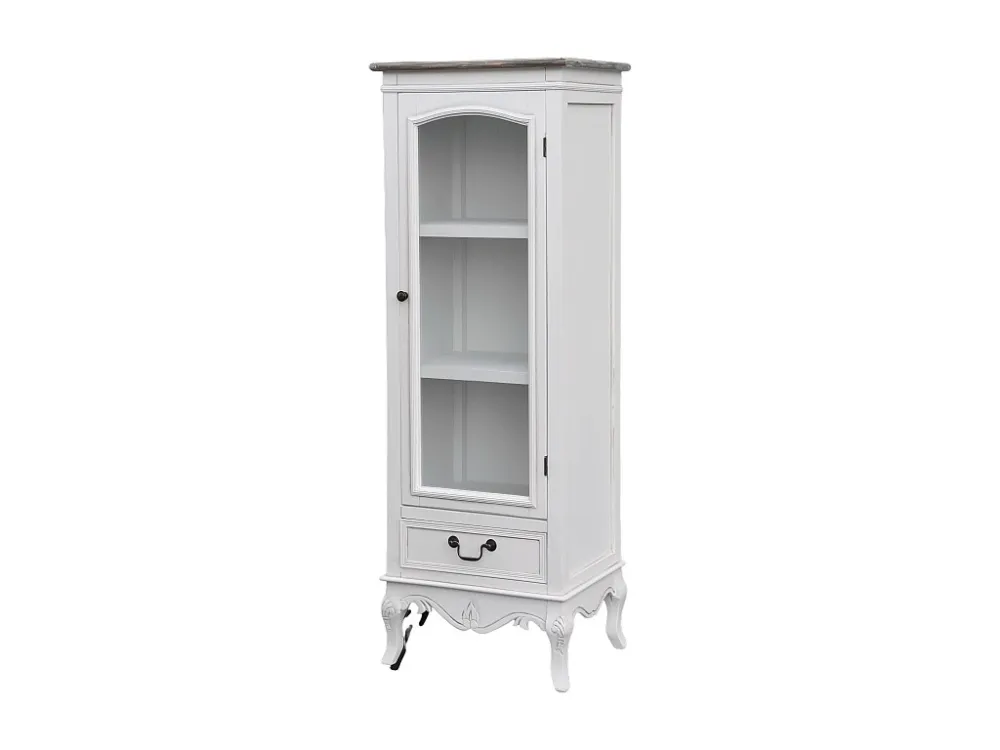 Vitrinekast RIMINI WHITE SC48 1D1D 48x35x133 Wit