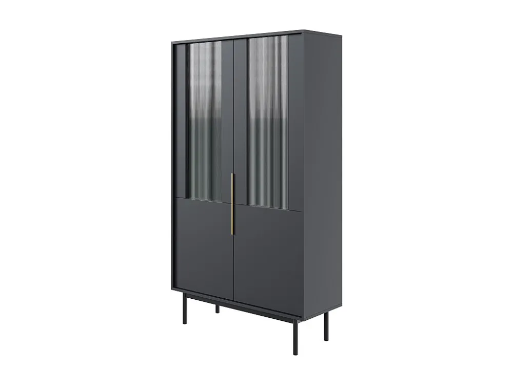 Vitrinekast VIVA SC104 2D 104x39x179 Zwart