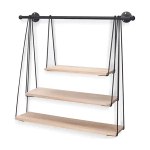 Wandgemonteerde draadrek met 3 niveaus 67,5 cm x 62 cm Calicosy