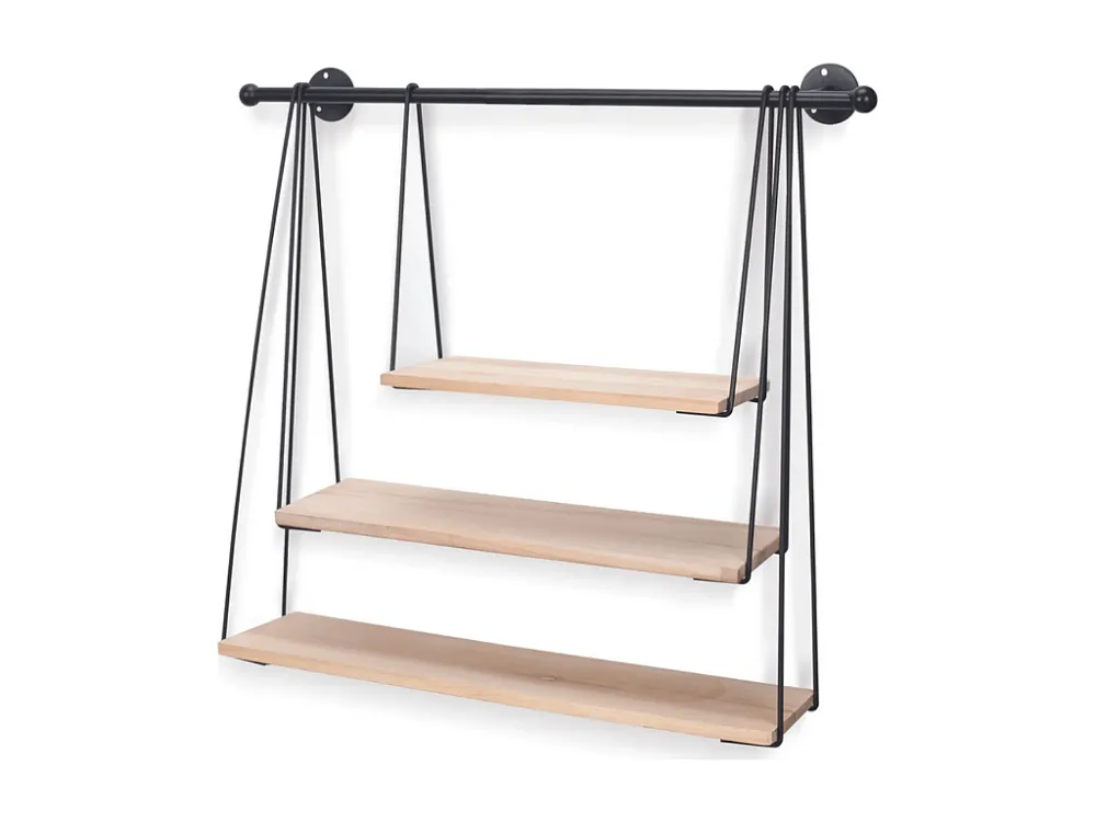 Wandgemonteerde draadrek met 3 niveaus 67,5 cm x 62 cm Calicosy