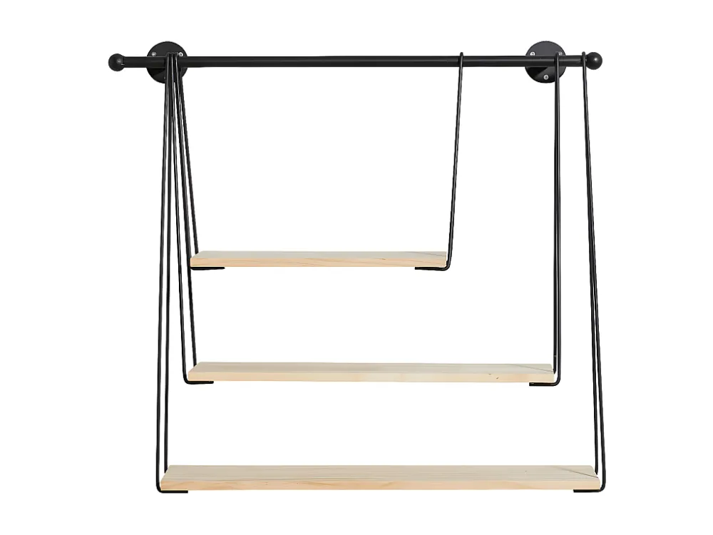 Wandgemonteerde draadrek met 3 niveaus 67,5 cm x 62 cm Calicosy