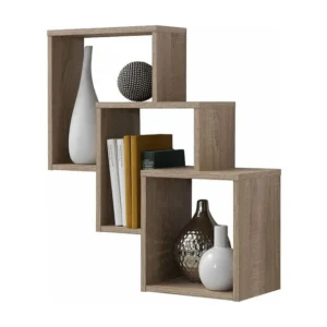 Wandplank met 3 compartimenten L64 cm - Fibi Calicosy