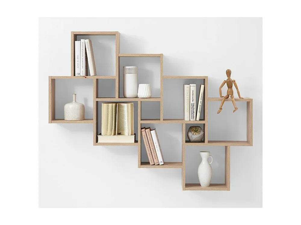 Wandplank met 11 zwevende compartimenten - Laurio Calicosy