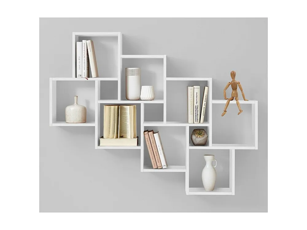 Wandplank met 11 zwevende compartimenten - Laurio Calicosy