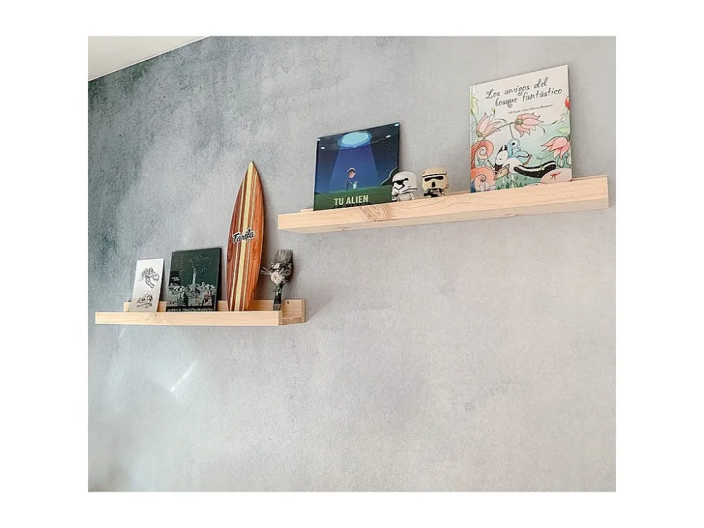 Wandplank van massief grenen - L60 x H7 cm Calicosy