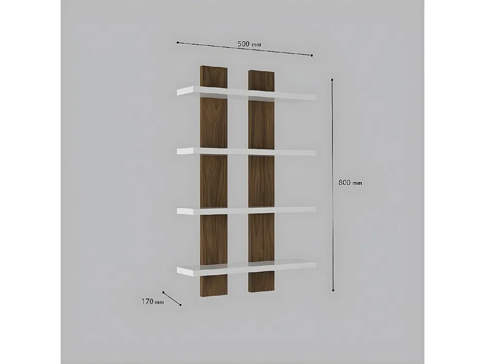 Lella Plank, Wit, Walnoot, 50x17x80 cm, EPIKASA