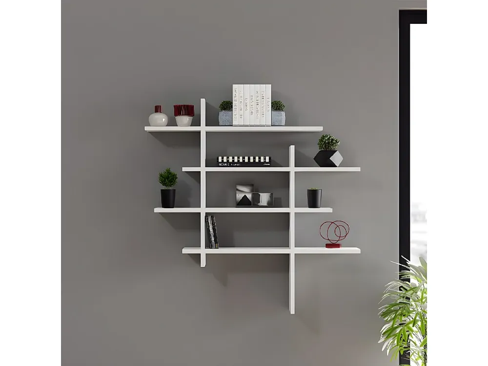 Cizgi Plank, Wit, 115x22x115 cm, EPIKASA Homemania
