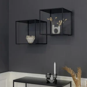 Vita wandkast zwart. House Nordic