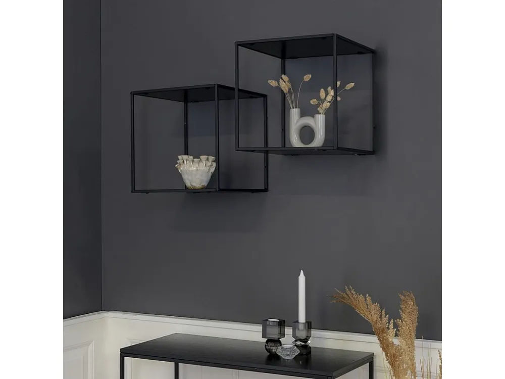 Vita wandkast zwart. House Nordic