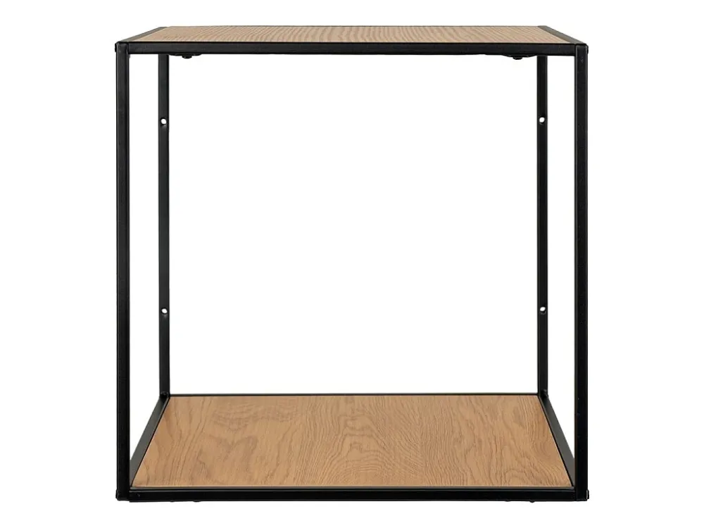 Vita wandplank met 1 schap, zwart, eikenhouten decor. House Nordic