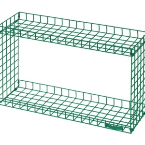 RACK|Wandplank met 2 planken groen metaal, klein Loft24