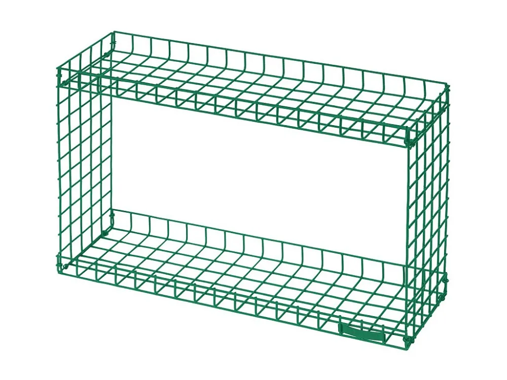 RACK|Wandplank met 2 planken groen metaal, klein Loft24