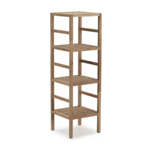 Boekenplank Alam van walnoot hout, 117,5 cm hoogte met 4 niveaus. VS Venta-stock