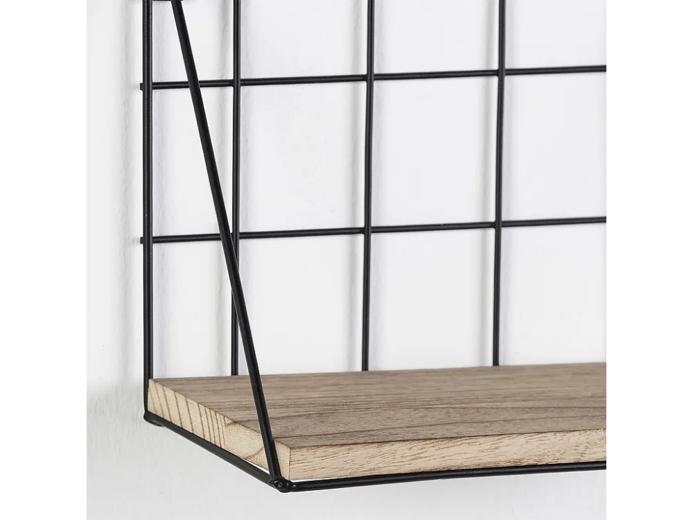 Set van 3 zwarte metalen wandplanken Amede VS Venta-stock