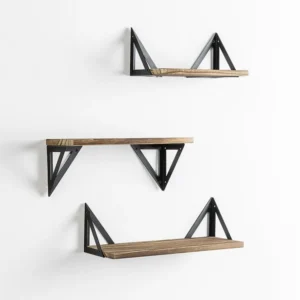 Set van 3 zwarte metalen wandplanken Ceci VS Venta-stock