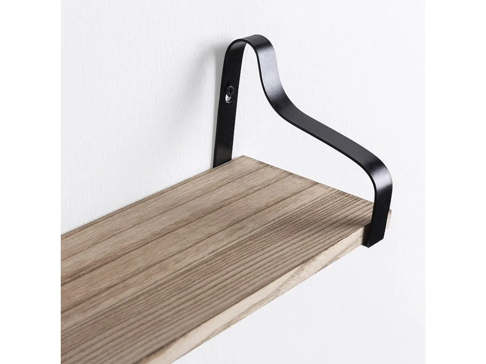 Set van 3 zwarte metalen wandplanken van Bemol. VS Venta-stock