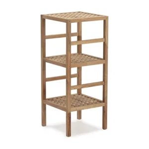 Walnoot houten Alam boekenplank, 85 cm hoogte met 3 niveaus. VS Venta-stock