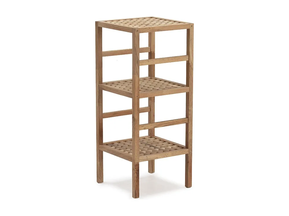 Walnoot houten Alam boekenplank, 85 cm hoogte met 3 niveaus. VS Venta-stock