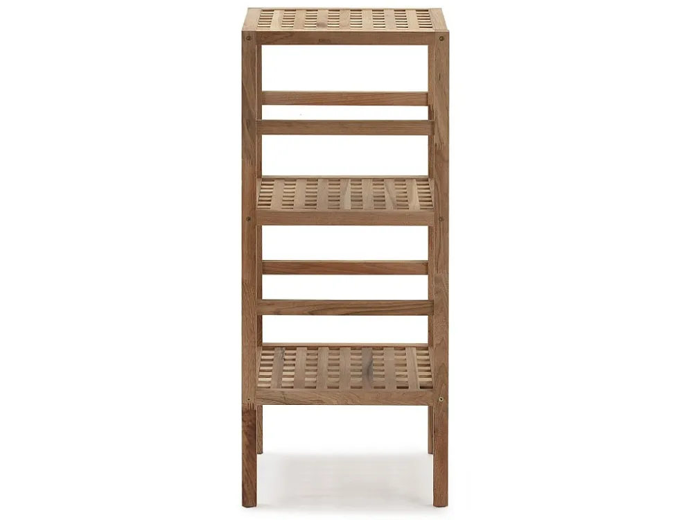 Walnoot houten Alam boekenplank, 85 cm hoogte met 3 niveaus. VS Venta-stock
