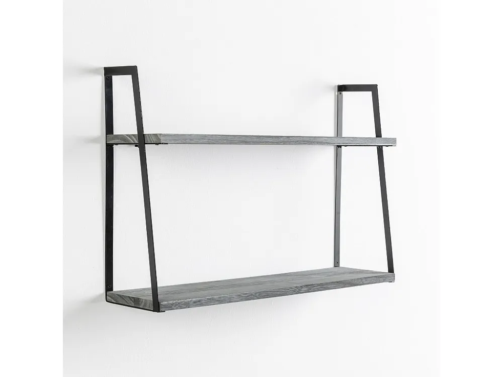 Wandplank Eloi met 2 niveaus Grijs VS Venta-stock