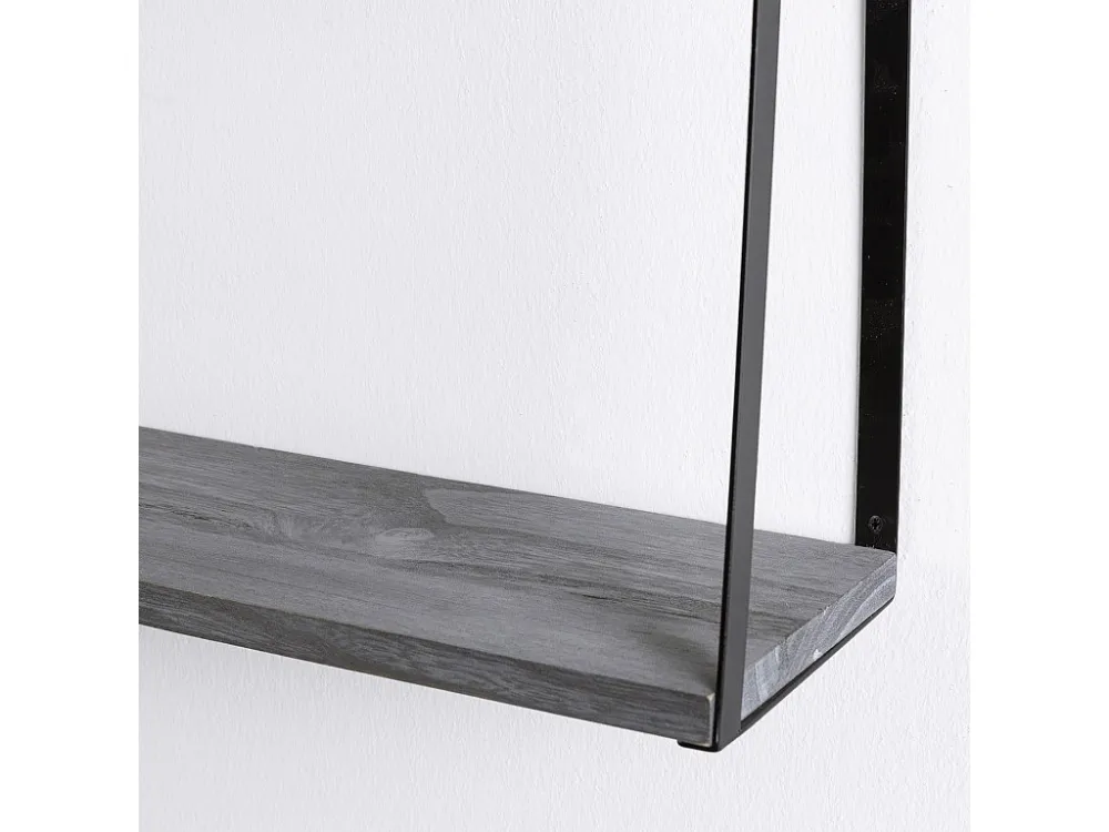 Wandplank Eloi met 2 niveaus Grijs VS Venta-stock