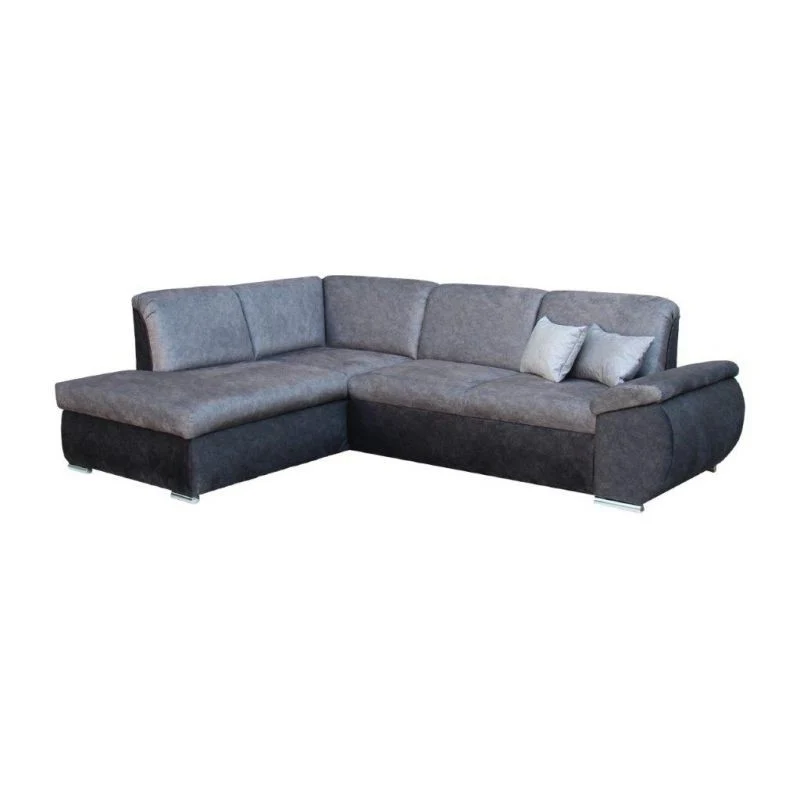 2BM - Hoeksalon Carobel - Links - Kunstleder/Stof - Grijs - 200x76x275cm