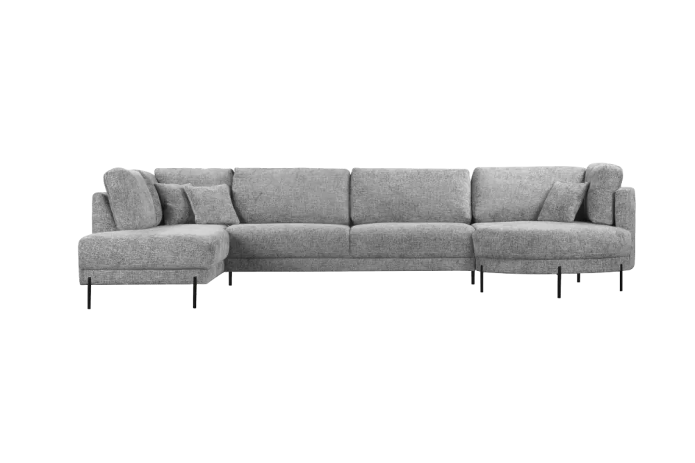 2BM - Hoeksalon Mars - Grijs Stof - Rechts - 200x354x130cm