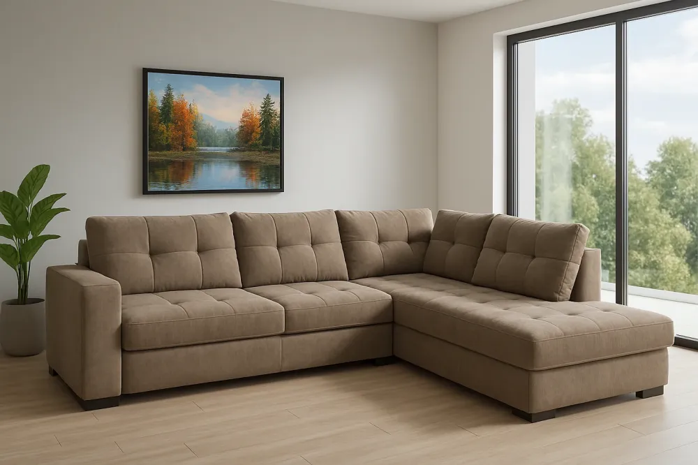 2BM - Hoeksalon Marseille - Rechts - Stof - Grijs - 270x85x220cm