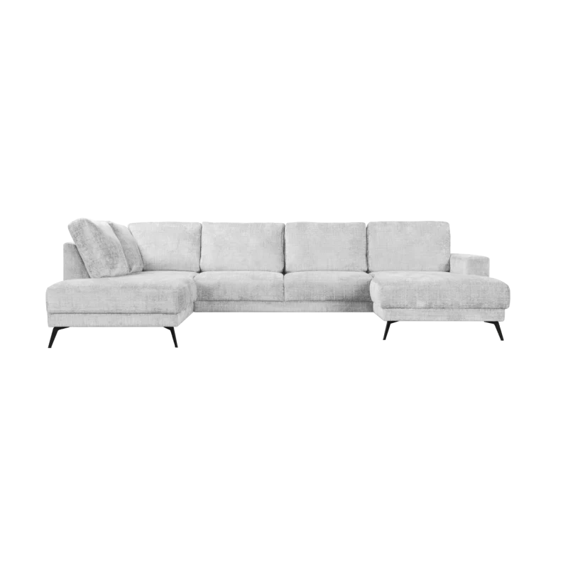 2BM - Hoeksalon Orion - Links - Stof - Wit Boucle - - 200x330x150cm