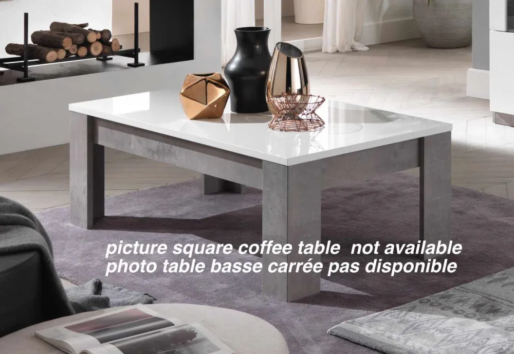 MLM - Salontafel Greta - Hoogglans - Wit - 100x42x100cm Alcos