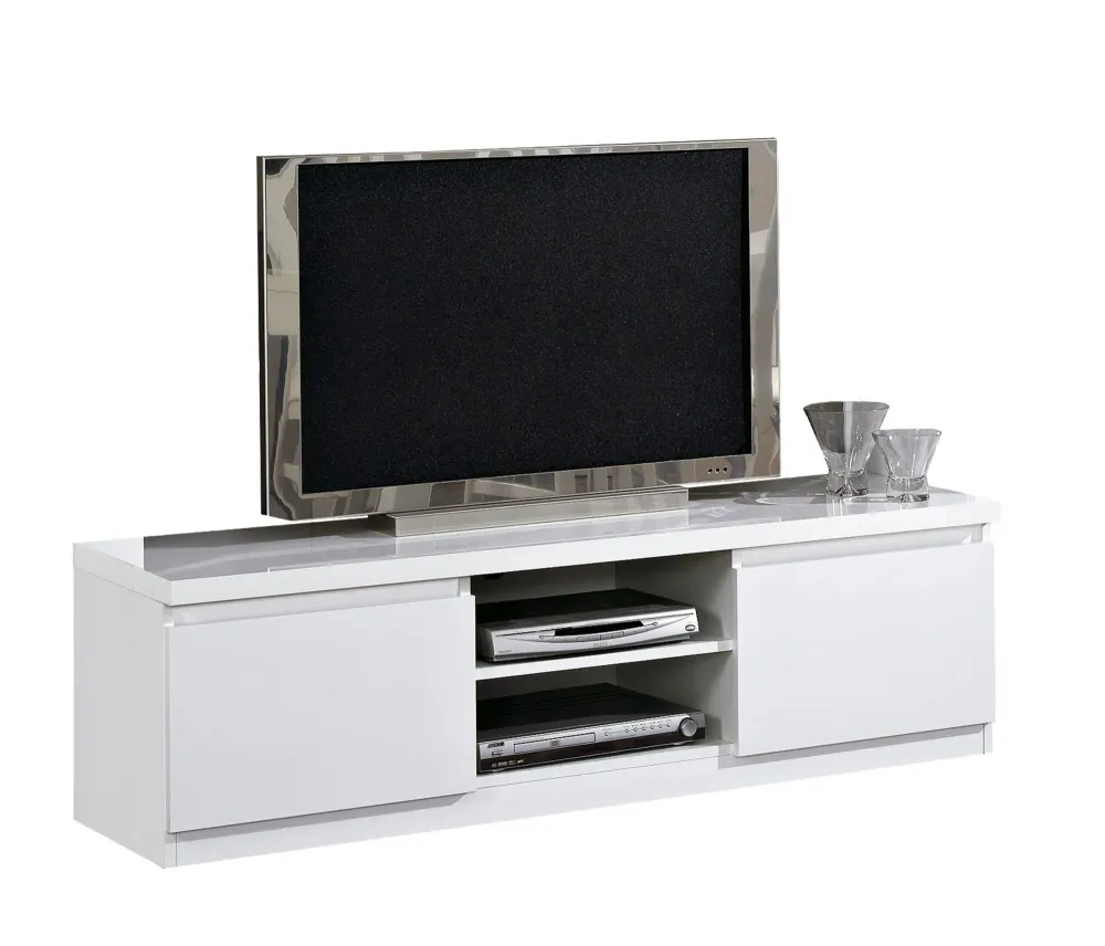 MLM - TV-Meubel Roma - Hoogglans - Wit - 150x45x50cm Alcos