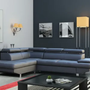 Hoeksalon Jet - Links - Kunstleder - Taupe- 255x82x295cm betaline