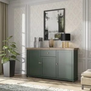 Dressoir Evora 3D1S - Groen - 160x93x42cm Helvetia