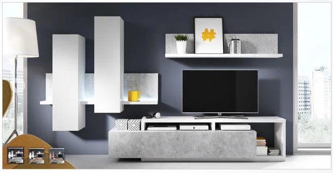 HVZ - Salontafel Bota - Wit/Marmerlook Helvetia