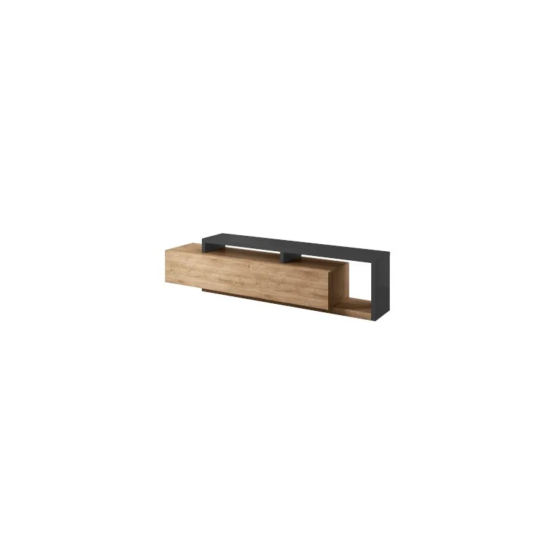 HM - TV-Meubel Bota - Eik/Antraciet - 219x52x45cm Helvetia