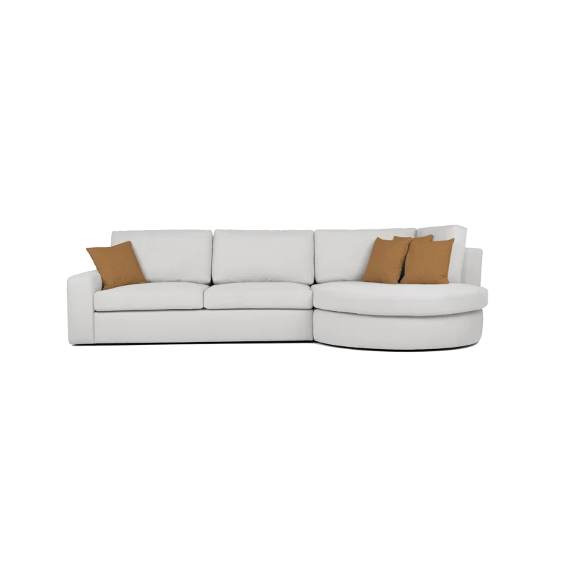 101 - Hoeksalon Lucas - Rechts - Stof - Beige - 368x102x164cm L_101