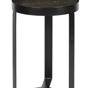 LVF - Bijzettafel Glennis - Zwart imitatie marmer - 40x55x40cm Livingfurn