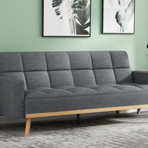 Rousseau - Slaapbank Adana - Stof Donkergrijs – 214x84cm