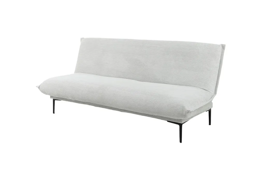 Rousseau - Zetelbed Alisa Corduroy Lichtgrijs - 82.5x190x81.5 cm
