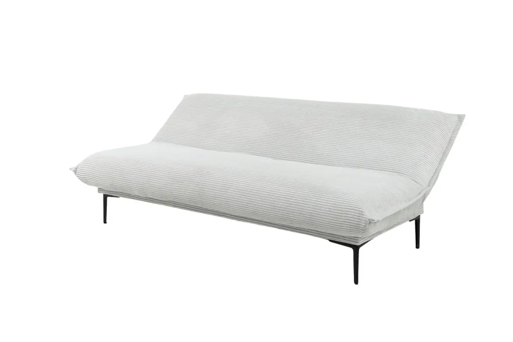 Rousseau - Zetelbed Alisa Corduroy Lichtgrijs - 82.5x190x81.5 cm