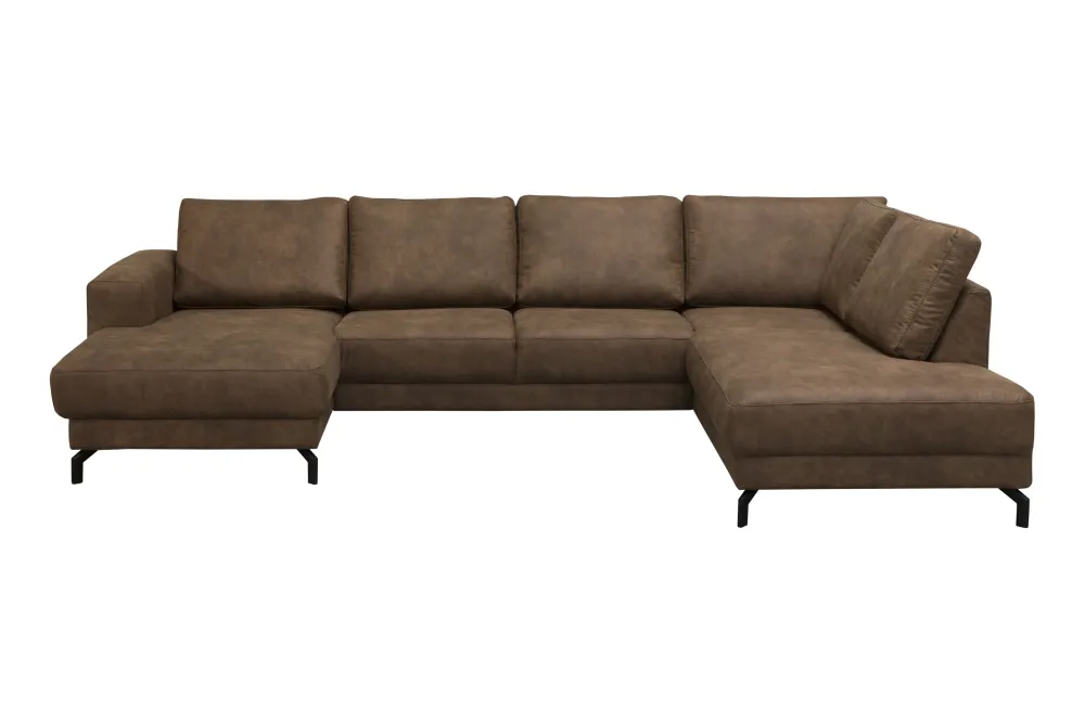 2BM - Hoeksalon Kristina - Links - Stof - Bruin - 150x305x200cm vendor-unknown