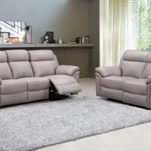 2BM - Salon Valentina - 3+2-zit - 2 relaxen - stof - Taupe - 145/195x97x90cm vendor-unknown